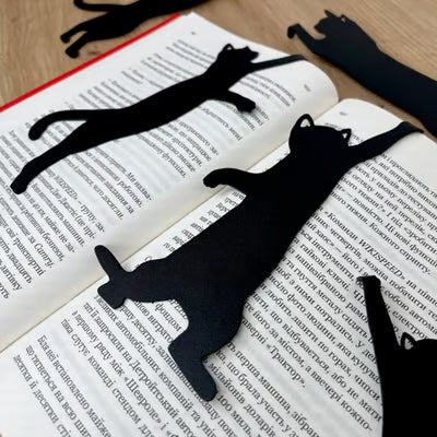 KittyMark - Marcapáginas Metálicos con Forma de Gato