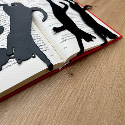 KittyMark - Marcapáginas Metálicos con Forma de Gato