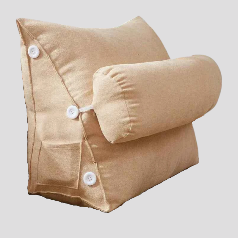 Coussin de Lecture Triangulaire en Peluche Coton