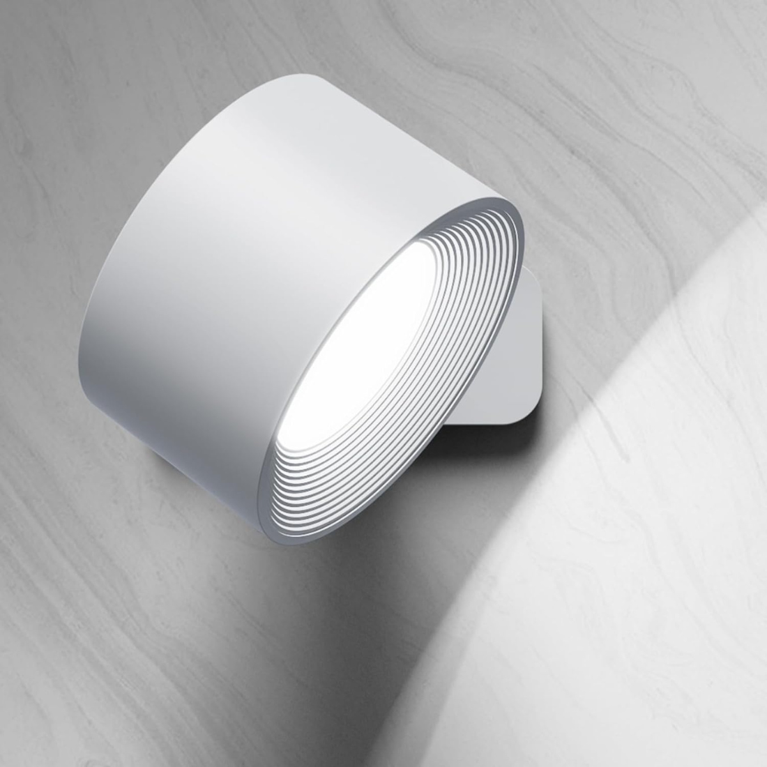 LumaSphere Draadloze Wandlamp – USB-Oplaadbaar, 360° Draaibaar & Touch Bediening LED Verlichting
