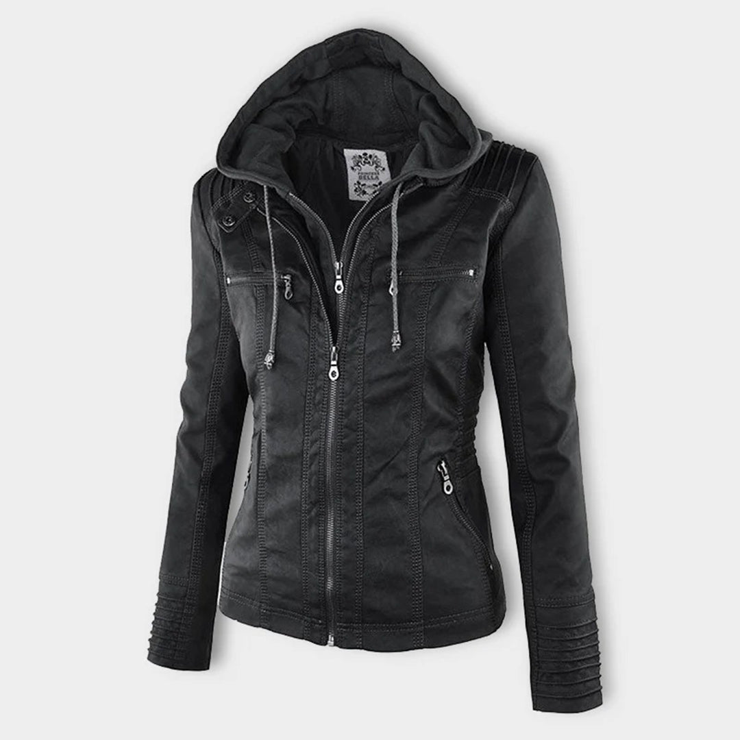 Gia - Leather Biker Jacket