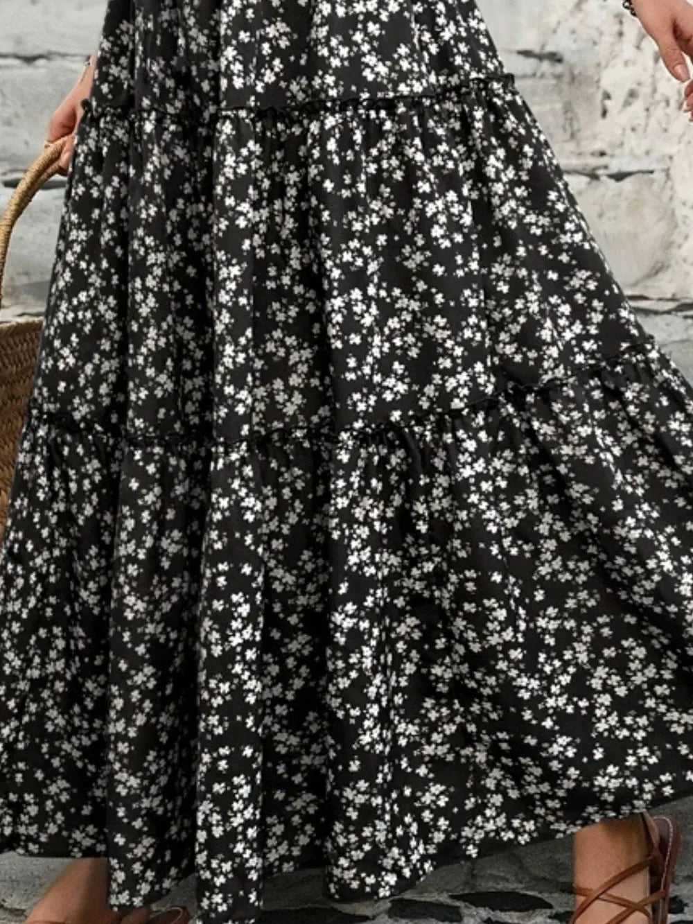 Women Floral Tiered Maxi Skirt | Summer Style