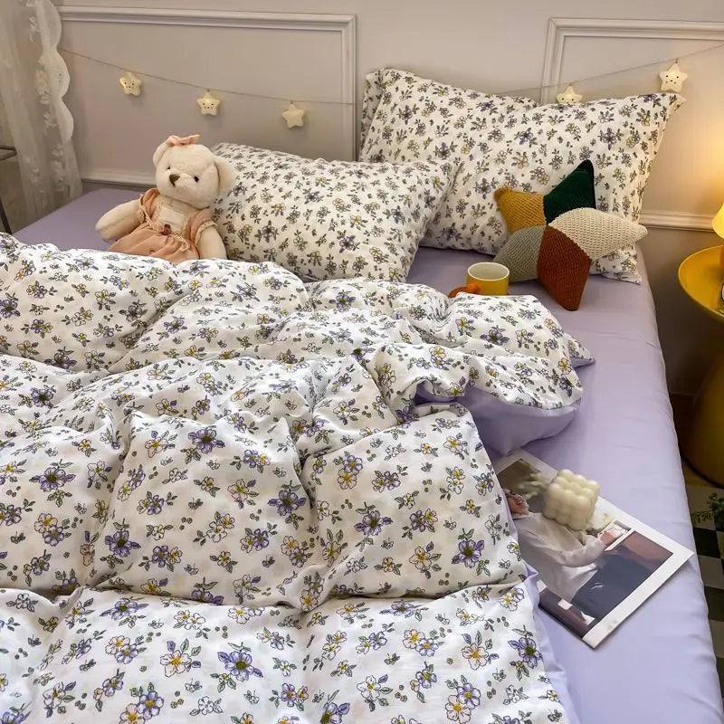 Lyserødt Blomsterbeddengoed: Elegant Komfort til Soveværelset