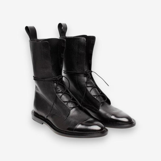 Nancy – Bottines à Cheville avec Lacets Boucle Haute et Semelle Antidérapante
