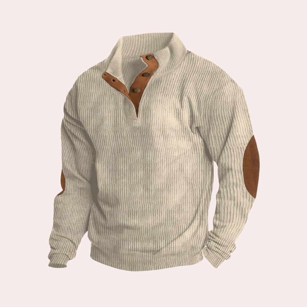 Avencea - Men's Casual Ribbed Sweatshirt