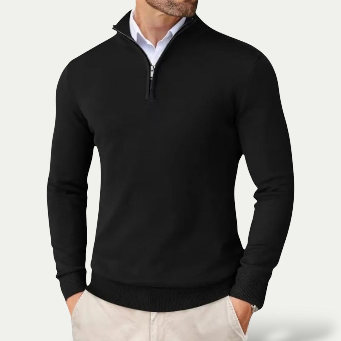 Pull avec Demi-Zip pour Homme | Idéal pour Usage Quotidien
