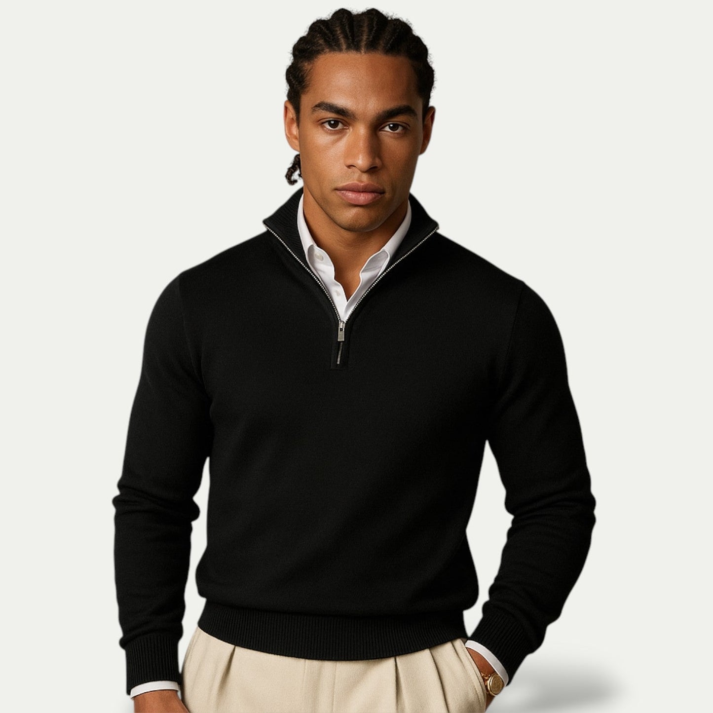 Pull avec Demi-Zip pour Homme | Idéal pour Usage Quotidien