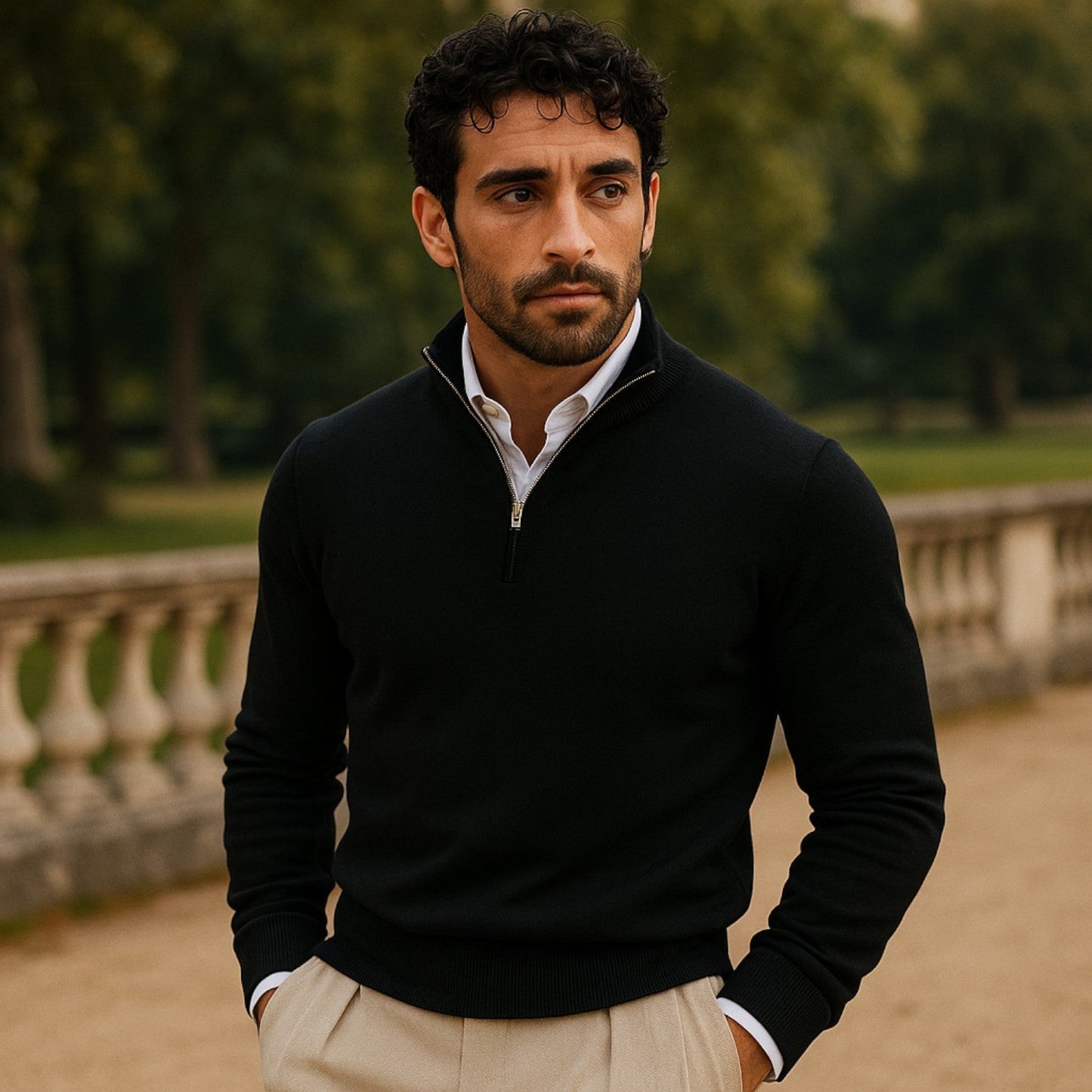 Pull avec Demi-Zip pour Homme | Idéal pour Usage Quotidien
