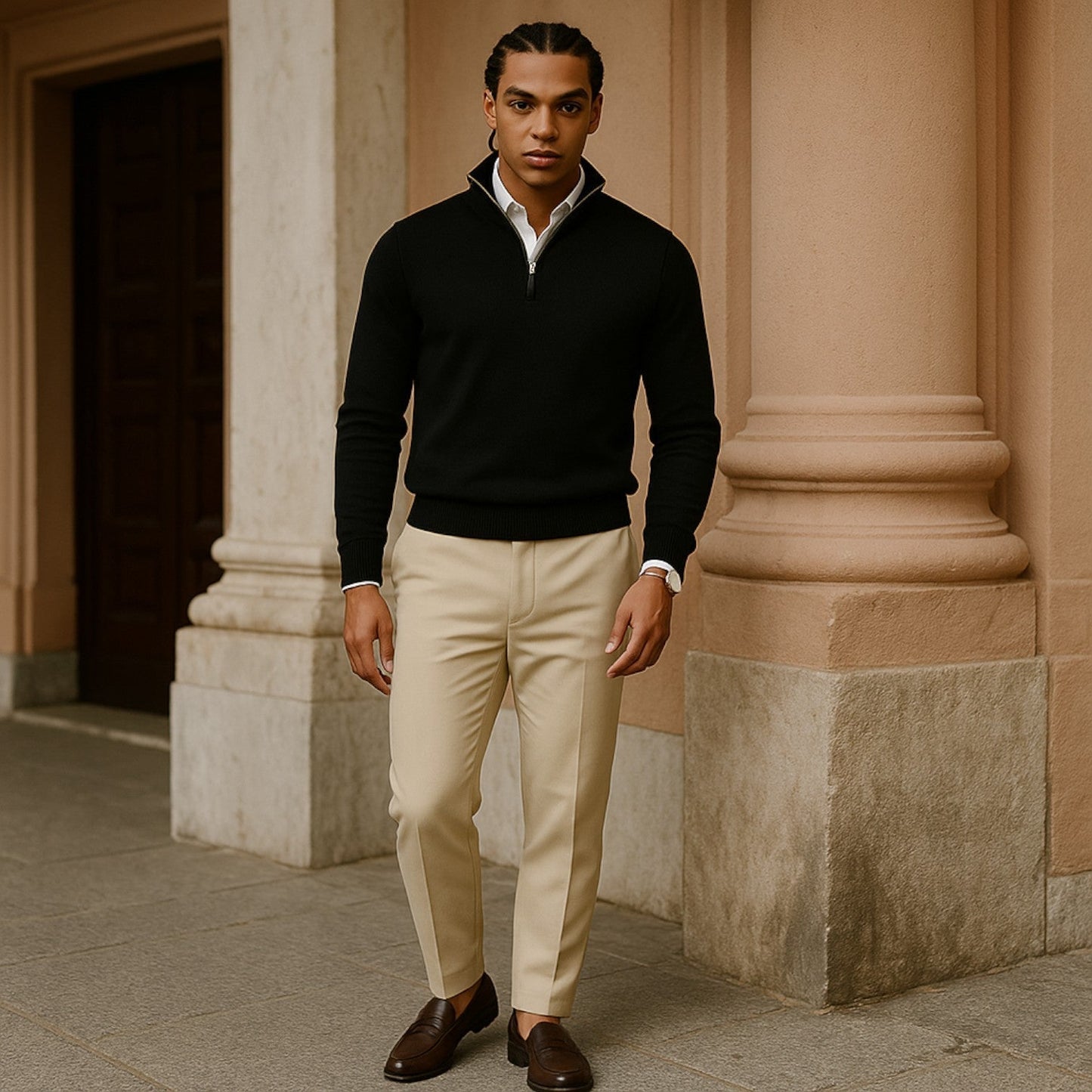 Pull avec Demi-Zip pour Homme | Idéal pour Usage Quotidien