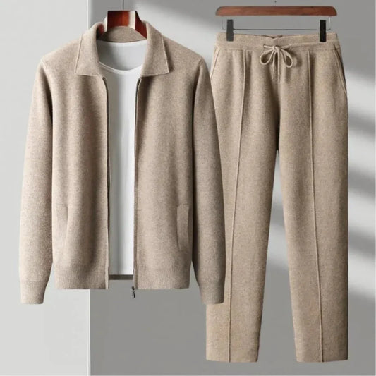 Ensemble Veste Zippée Et Pantalon avec Cordon pour Homme | Idéal pour Usage Quotidien