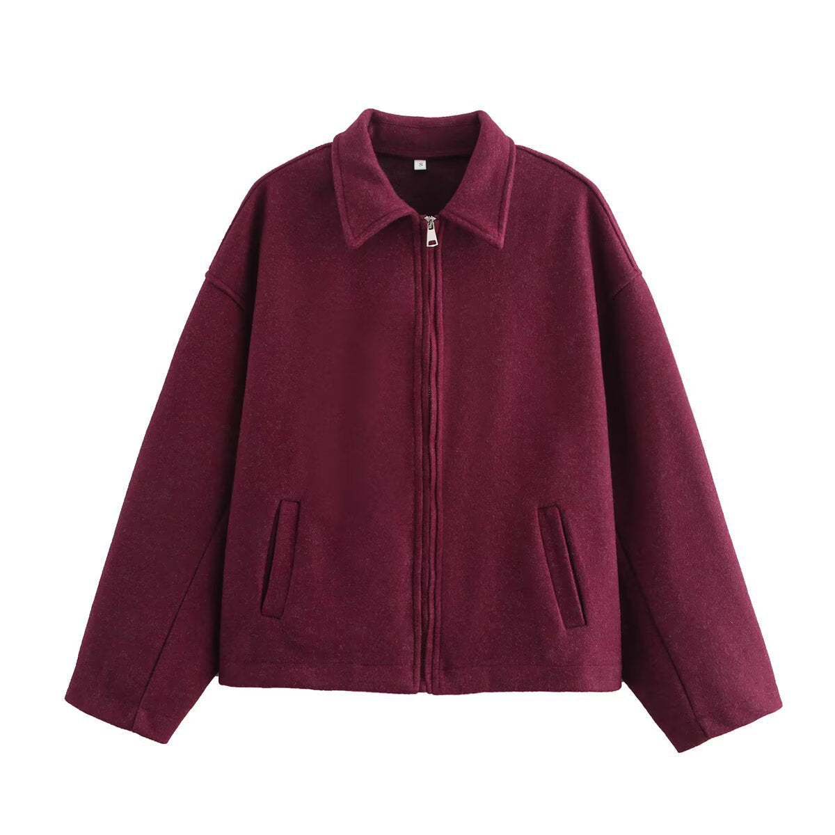 Camille Veste Courte Femme – Jacket Cropped en Laine Mélangée au Style Minimaliste Chic