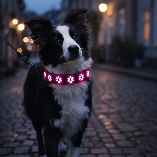 LED Hundehalsband für Sichtbarkeit bei Nacht & Dunkelheit