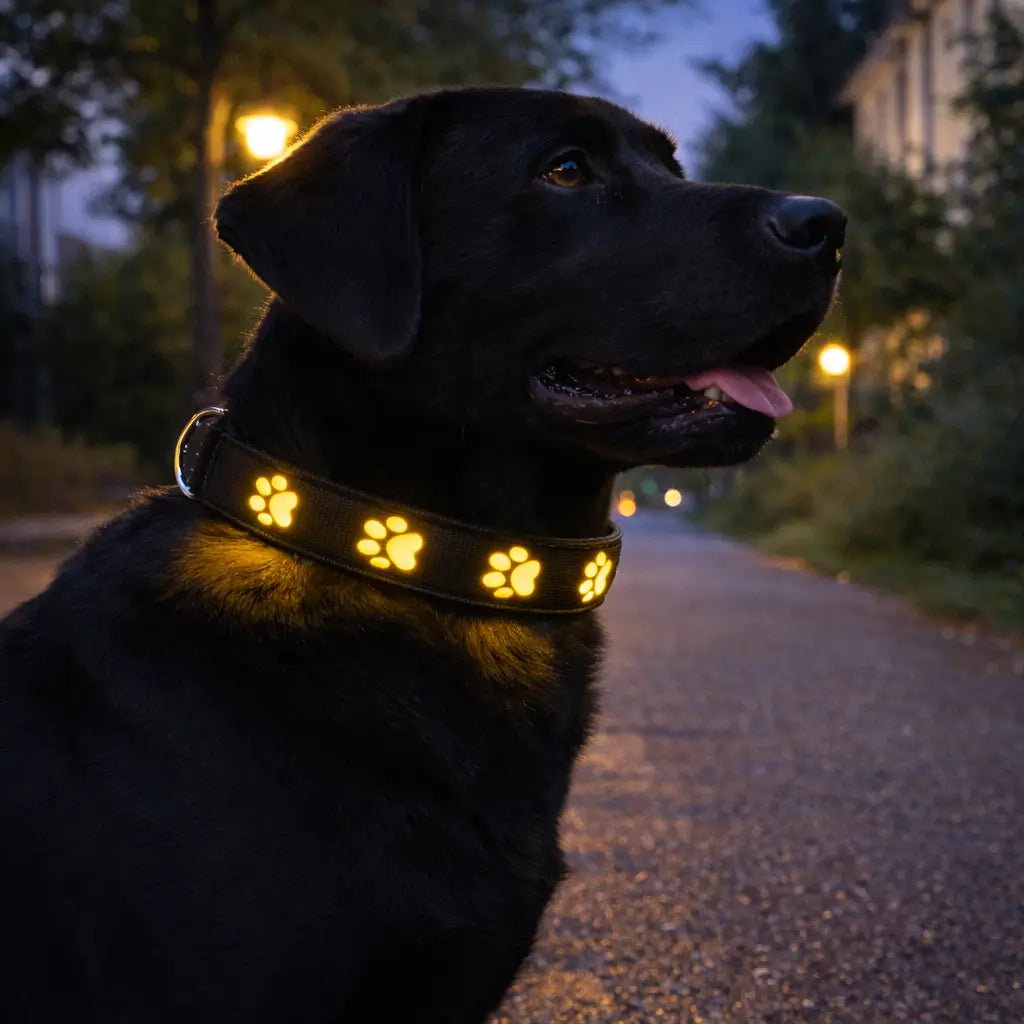 LED Hundehalsband für Sichtbarkeit bei Nacht & Dunkelheit