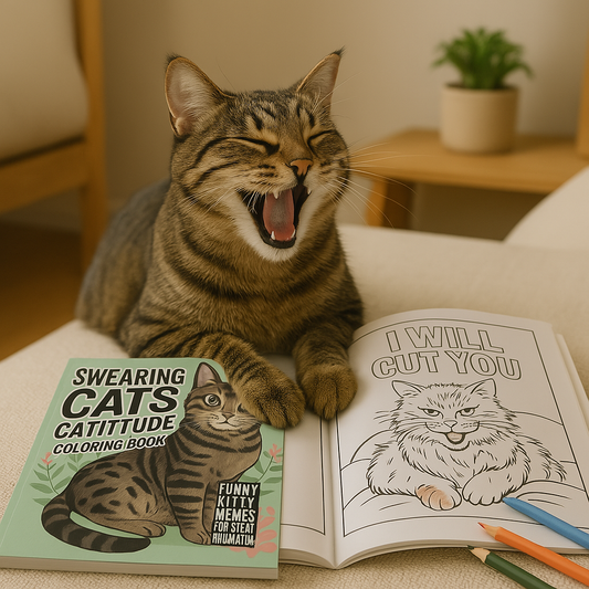 Funny Cat Coloring Book for Adults | Hilarious Cat Memes & Illustrations for Cat Lovers