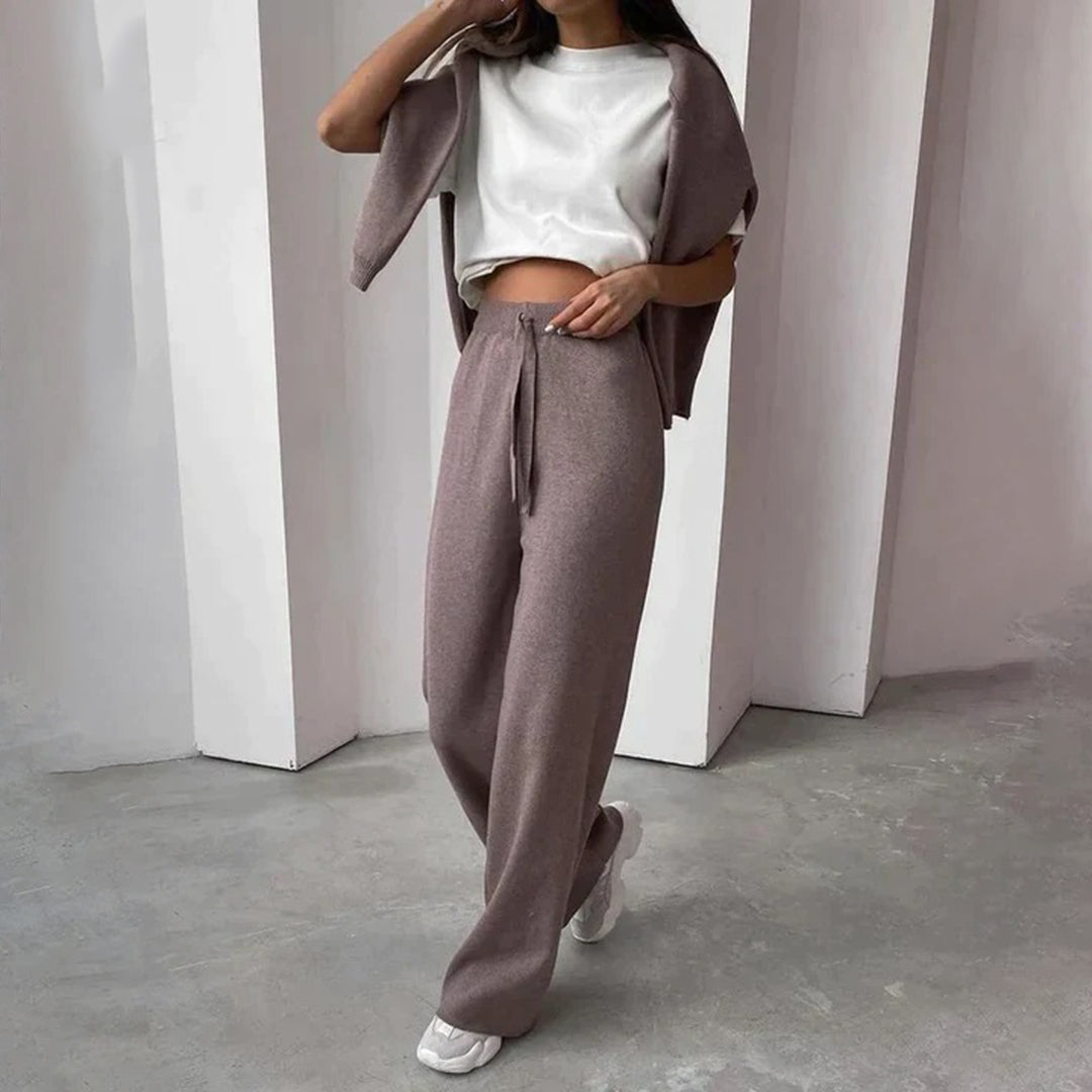 Carina Ensemble Loungewear Femme – Set 100% Coton Premium avec Confort Élégant