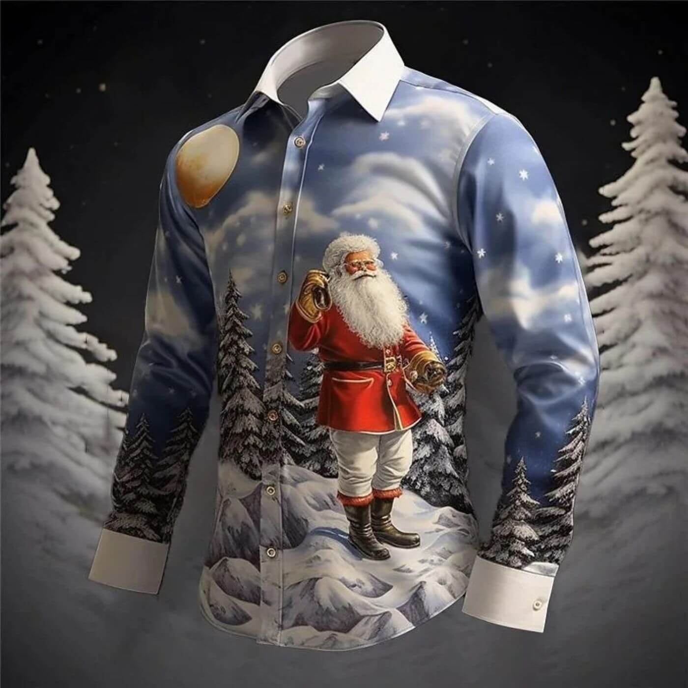 SantaStyle™ – Elegancka Koszula Gwiazdkowa