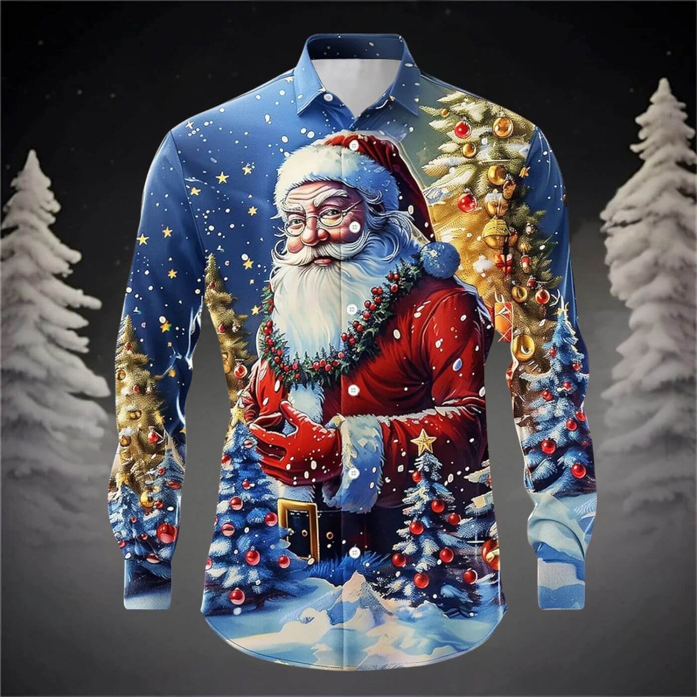 SantaStyle™ – Elegancka Koszula Gwiazdkowa