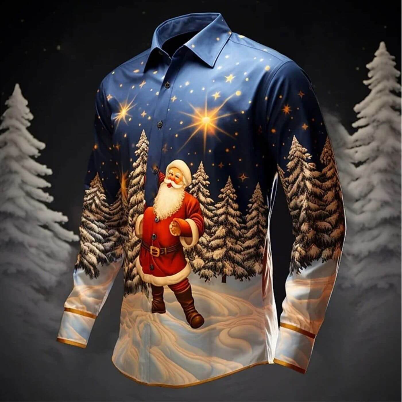 SantaStyle™ – Elegancka Koszula Gwiazdkowa