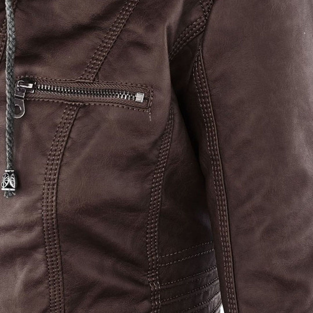 Gia - Leather Biker Jacket