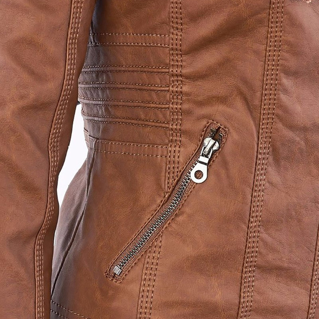 Gia - Leather Biker Jacket