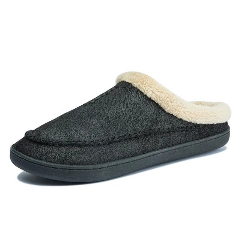 Fleecegevoerde Heren Pantoffels van Suèdelook
