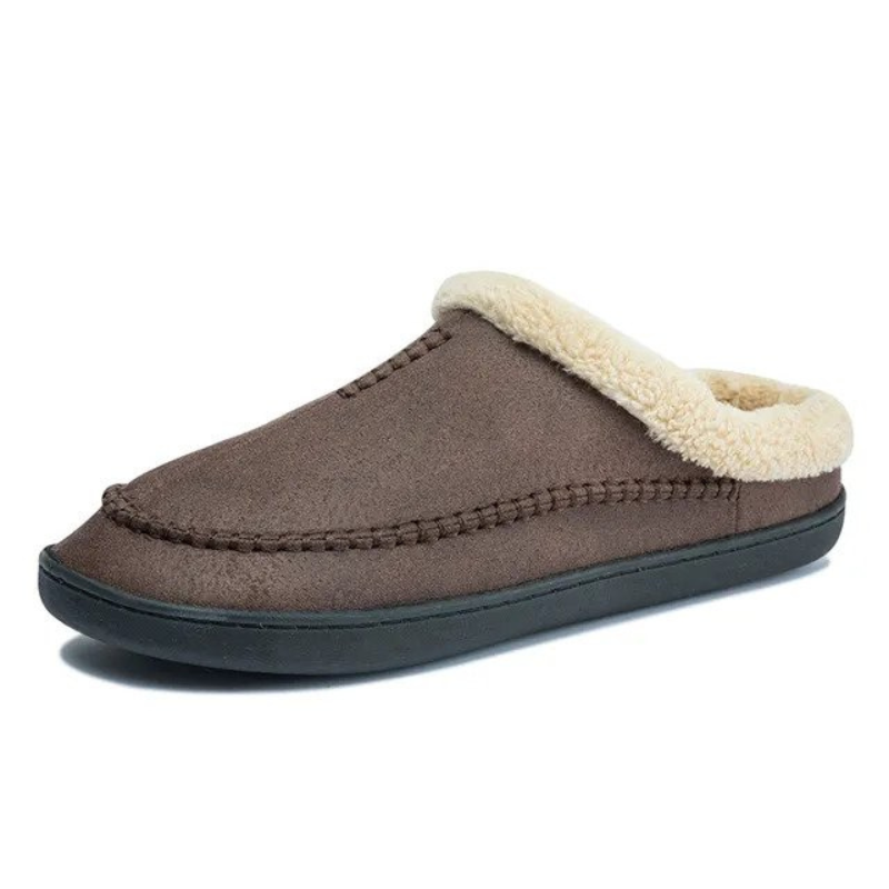 Fleecegevoerde Heren Pantoffels van Suèdelook