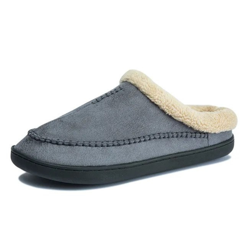 Fleecegevoerde Heren Pantoffels van Suèdelook