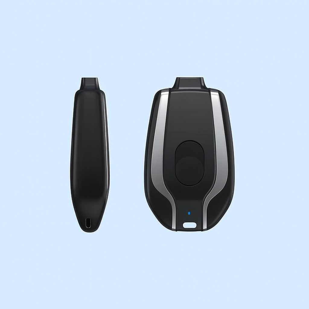 Nøglebundt Powerbank - Hurtig Opladning til iOS og Type-C