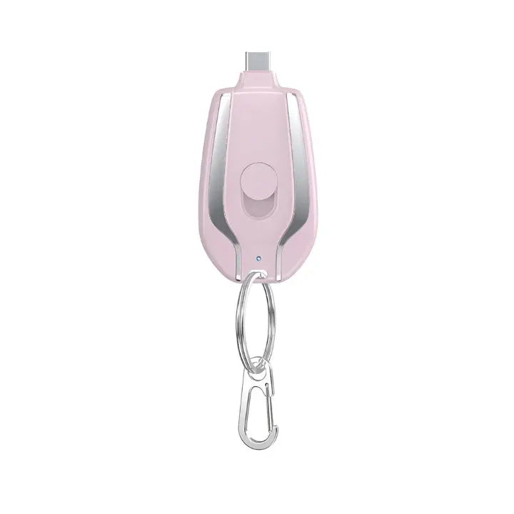Nøglebundt Powerbank - Hurtig Opladning til iOS og Type-C
