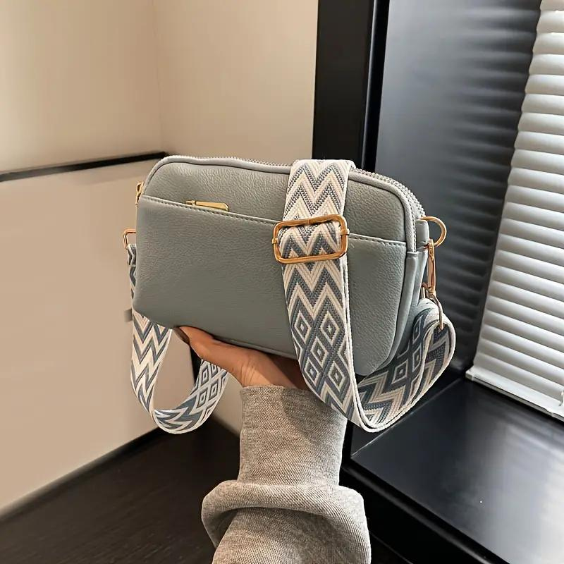 Compacte Crossbody Tas van PU-Leer met Brede Schouderband