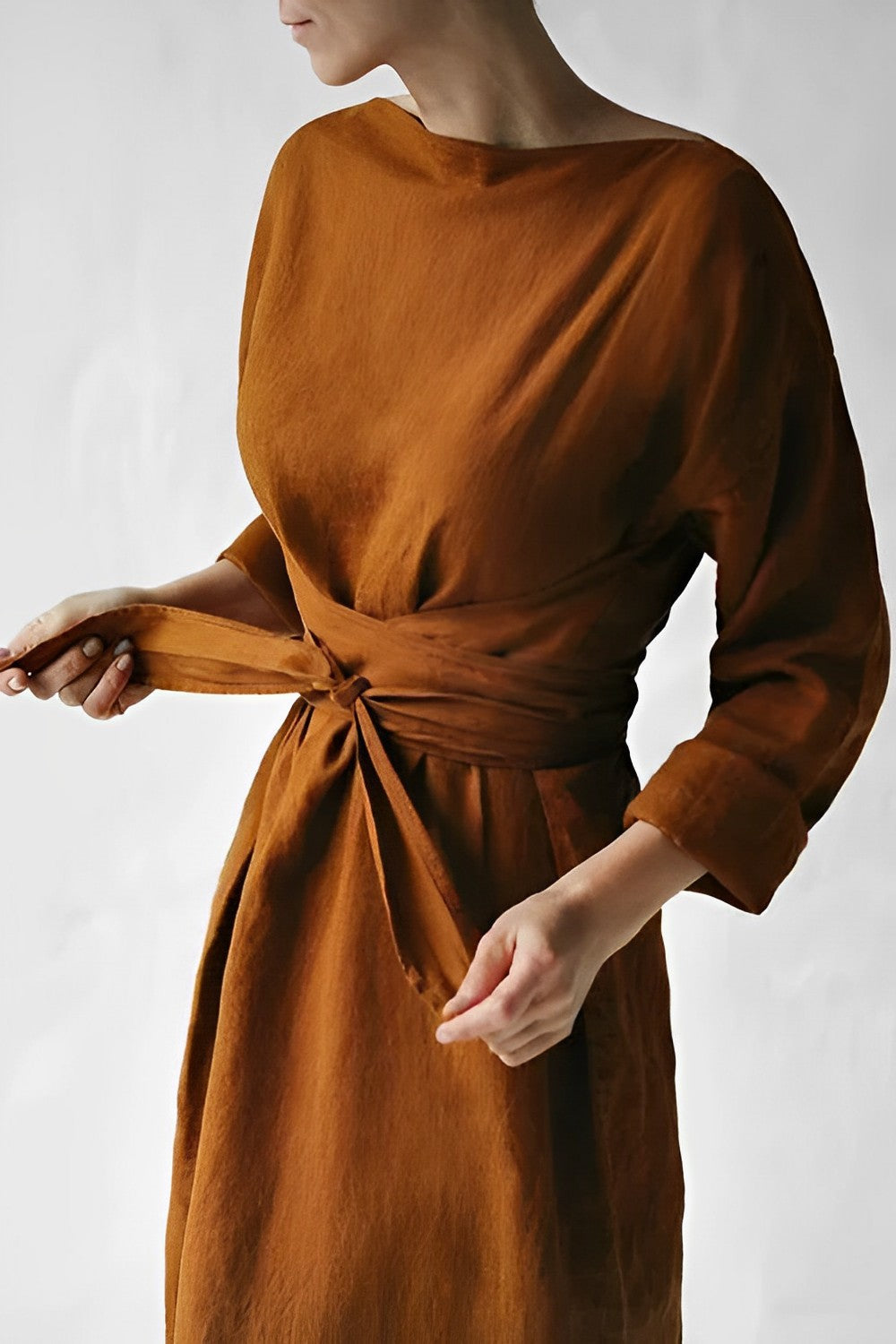 Robe Maxi Lin Nœud - Soirée Boho