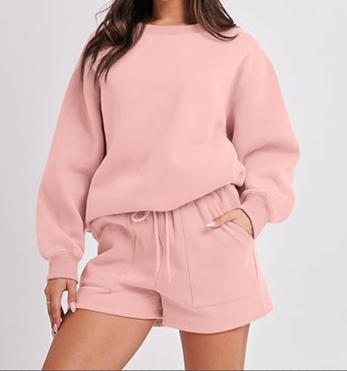 Sportieve Dames Loungewear Set met Sweatshirt en Shorts