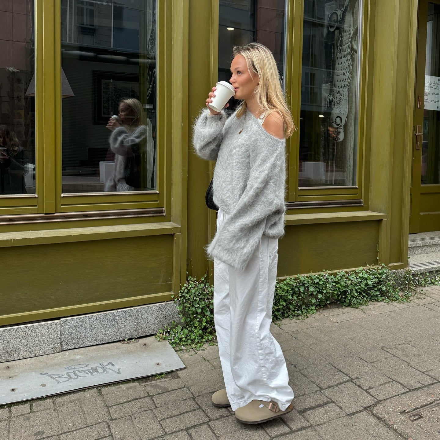 Zachte Mohair Pullover Dames – Oversized met Wijde Mouwen