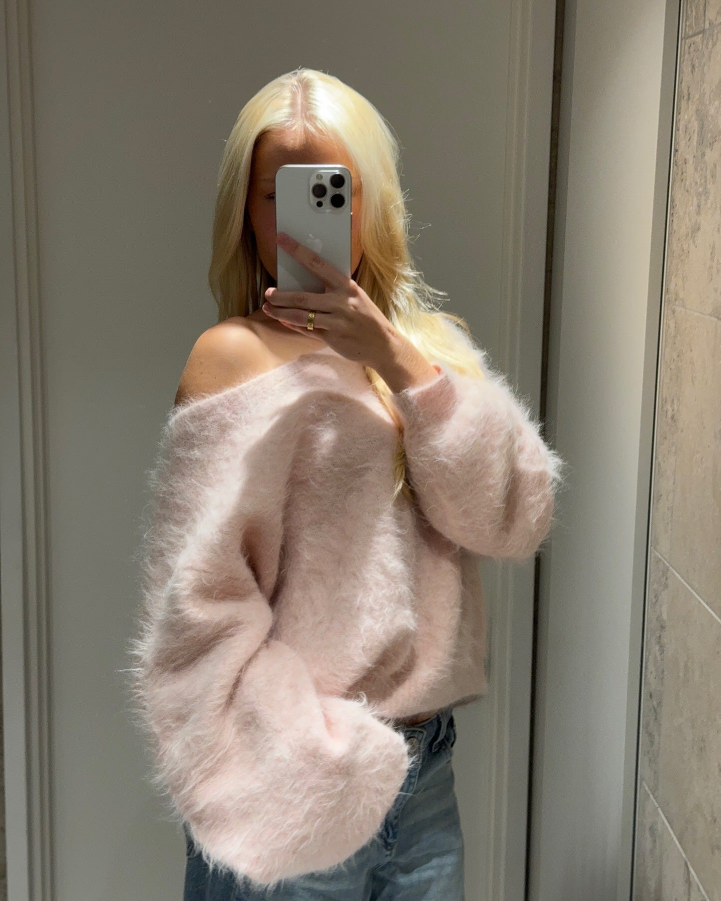 Zachte Mohair Pullover Dames – Oversized met Wijde Mouwen