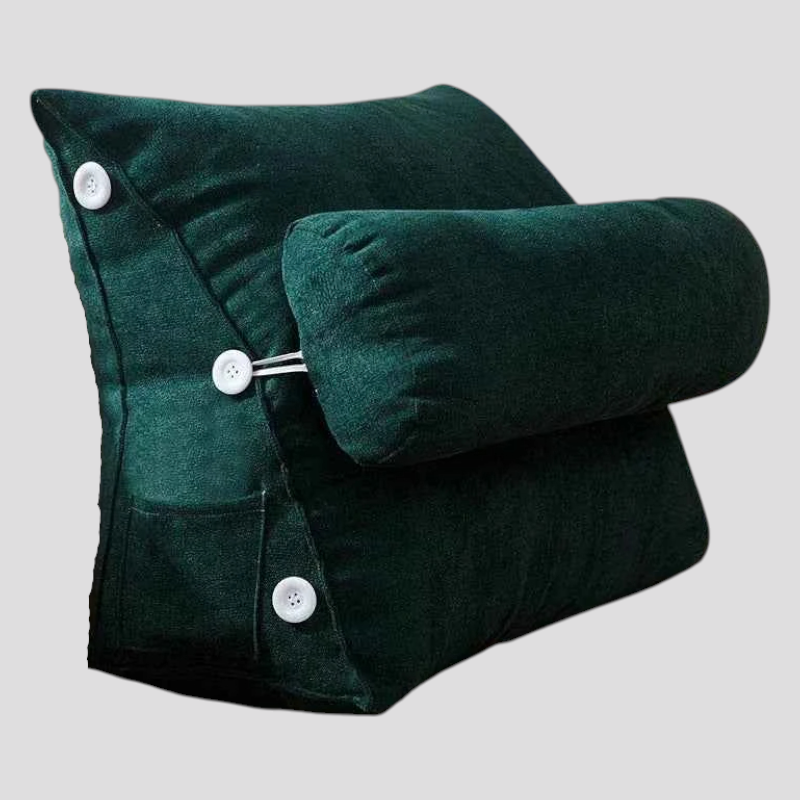 Coussin de Lecture Triangulaire en Peluche Coton