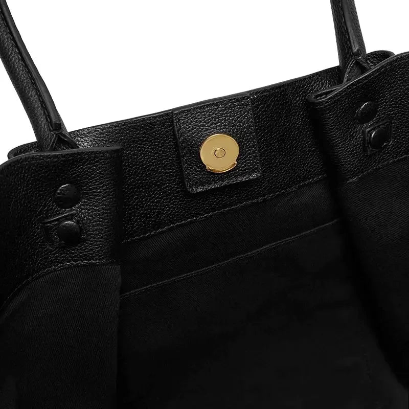 Avenari | Luxe Oversized Schoudertas met Gouden Sluiting