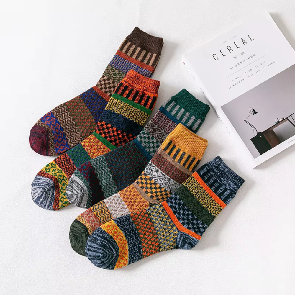 Colorful socks for winter and snow boots
