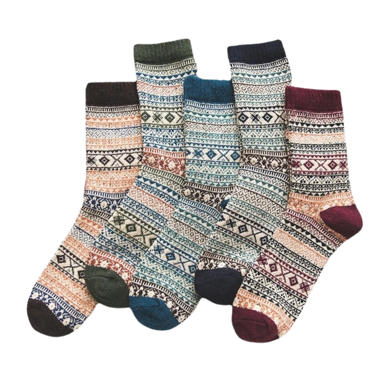 Colorful socks for winter and snow boots