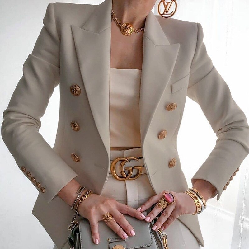 Harper Blazer Femme Élégant – Veste Chic Confortable en Tissu Premium pour Look Décontracté