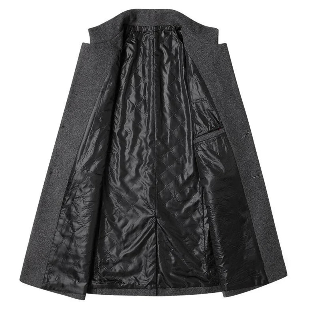 Manteau Long avec Fermeture Croisée pour Homme | Idéal pour les Occasions Formelles et Quotidiennes