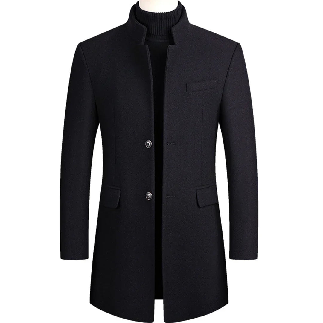 Manteau Long avec Fermeture Croisée pour Homme | Idéal pour les Occasions Formelles et Quotidiennes