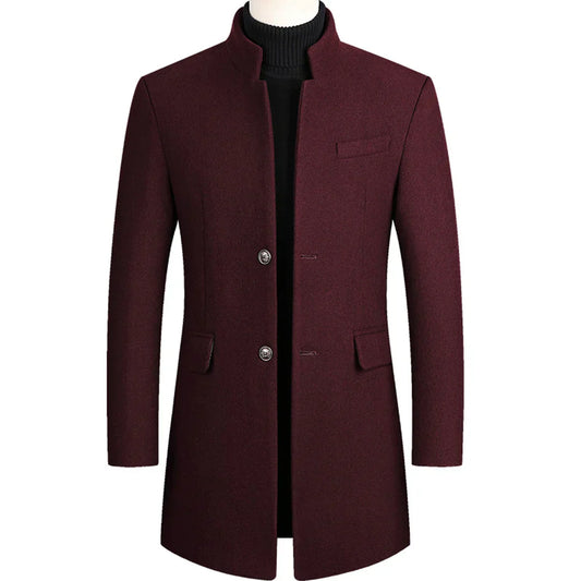 Manteau Long avec Fermeture Croisée pour Homme | Idéal pour les Occasions Formelles et Quotidiennes