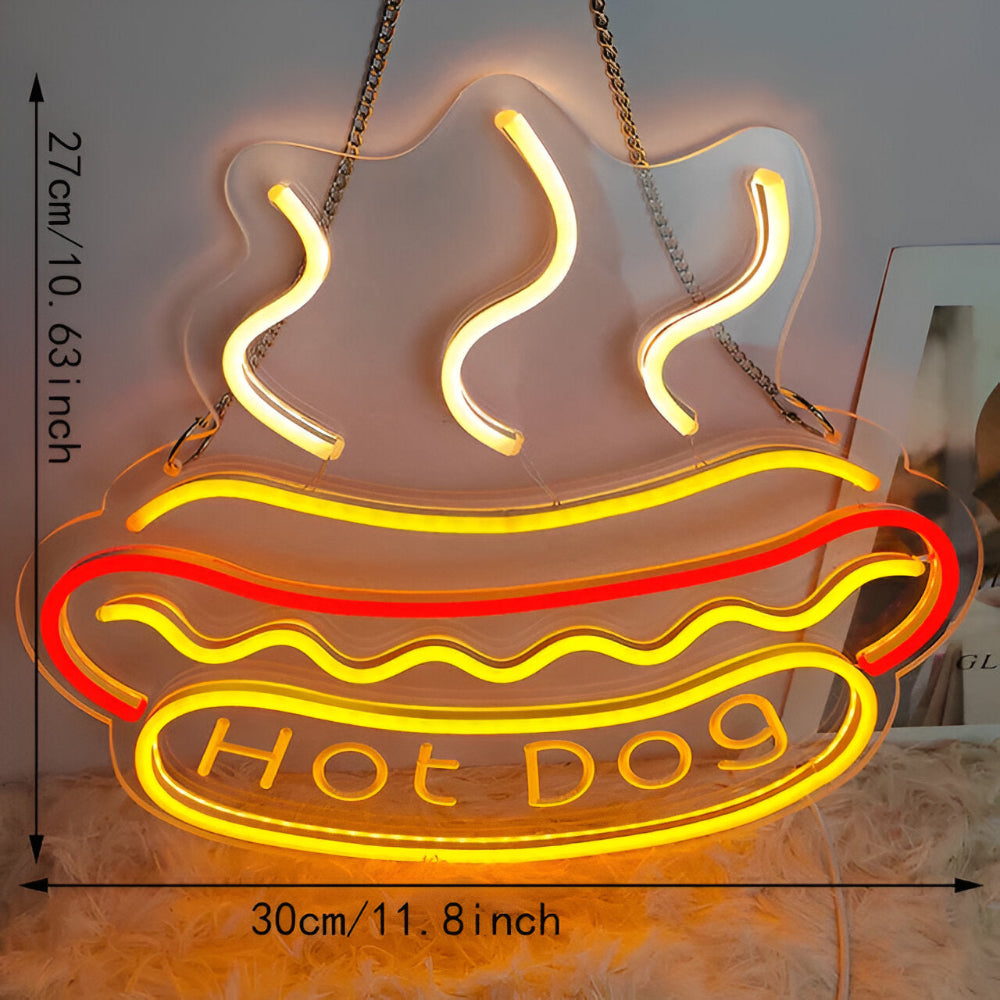 NeonBite – Buntes Fast-Food LED-Neonschild für Restaurants & Hausbars