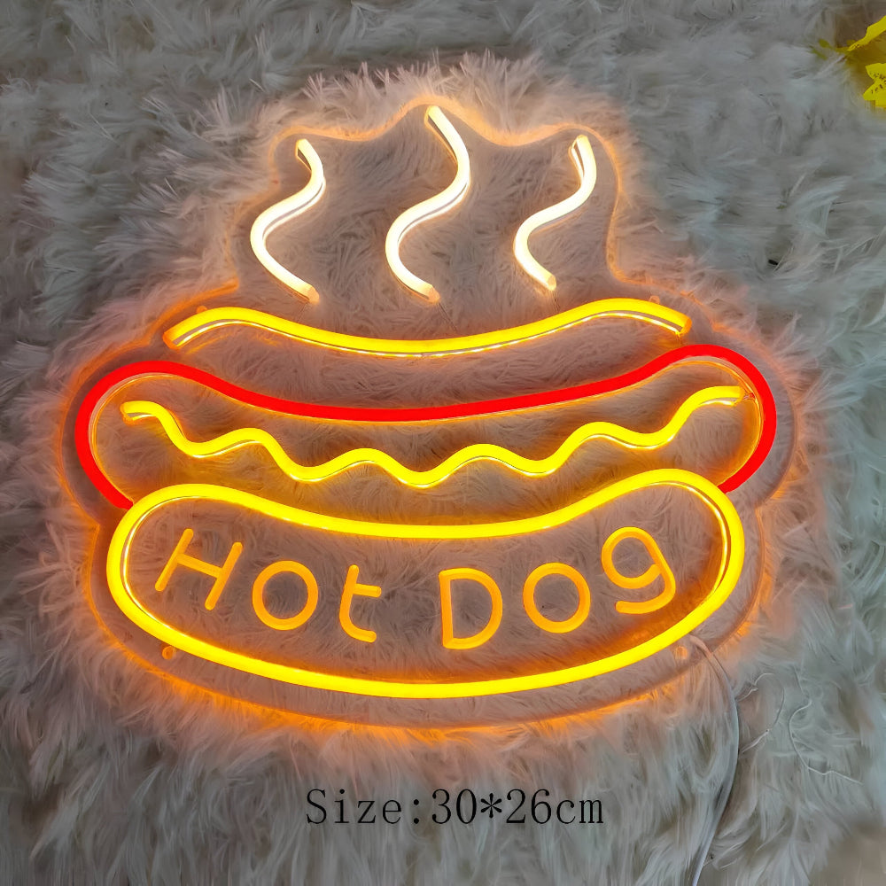 NeonBite – Buntes Fast-Food LED-Neonschild für Restaurants & Hausbars