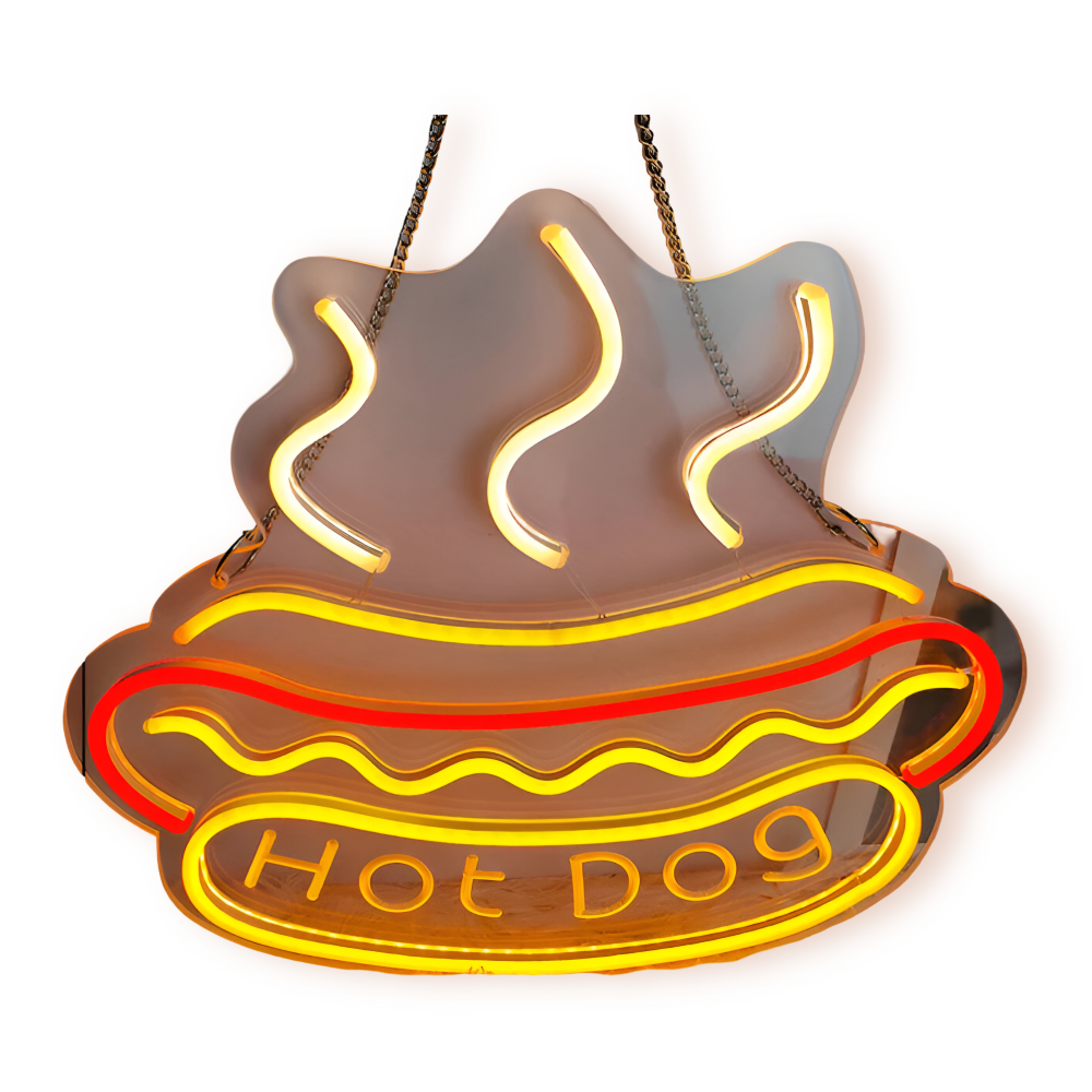NeonBite – Buntes Fast-Food LED-Neonschild für Restaurants & Hausbars