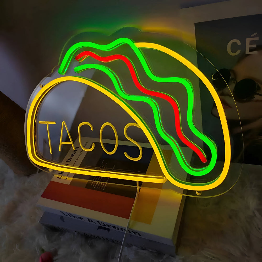 NeonBite – Buntes Fast-Food LED-Neonschild für Restaurants & Hausbars