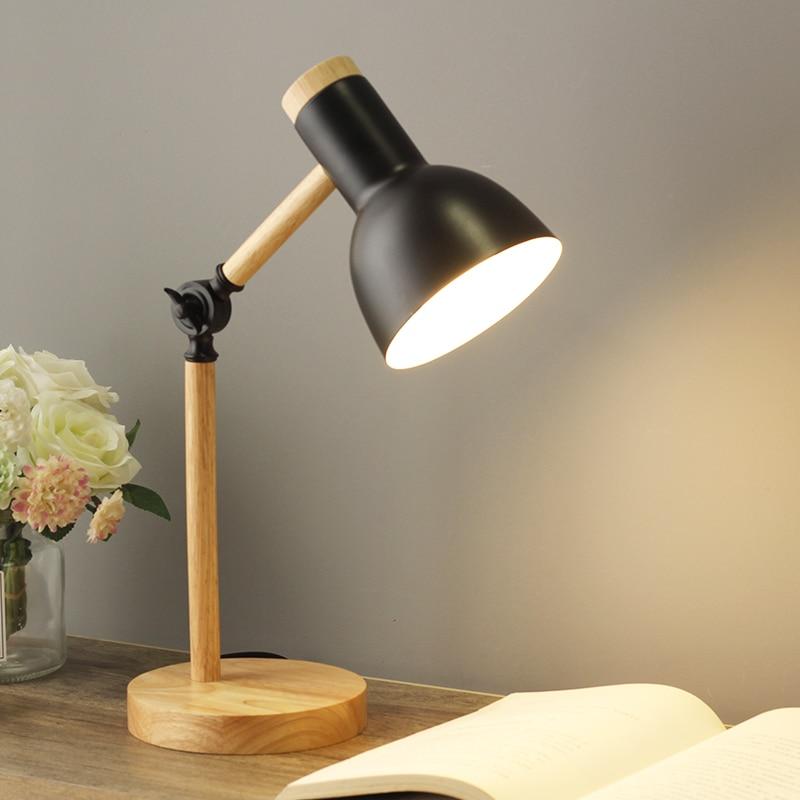 MEELANO Justerbar Skrivebordslampe Skandinavisk Stil Og Varme Sort