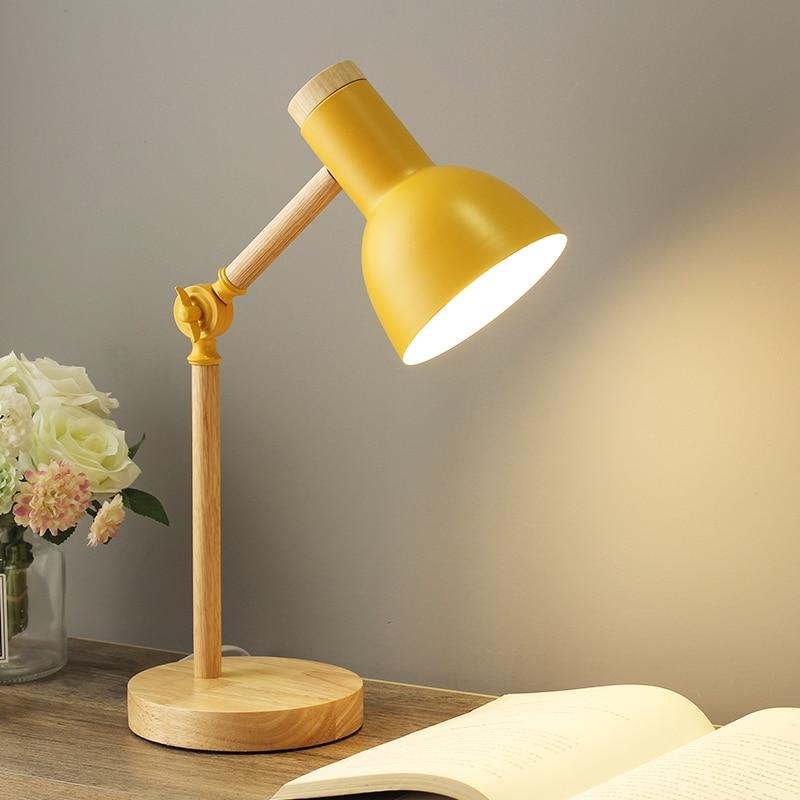MEELANO Justerbar Skrivebordslampe Skandinavisk Stil Og Varme Gul