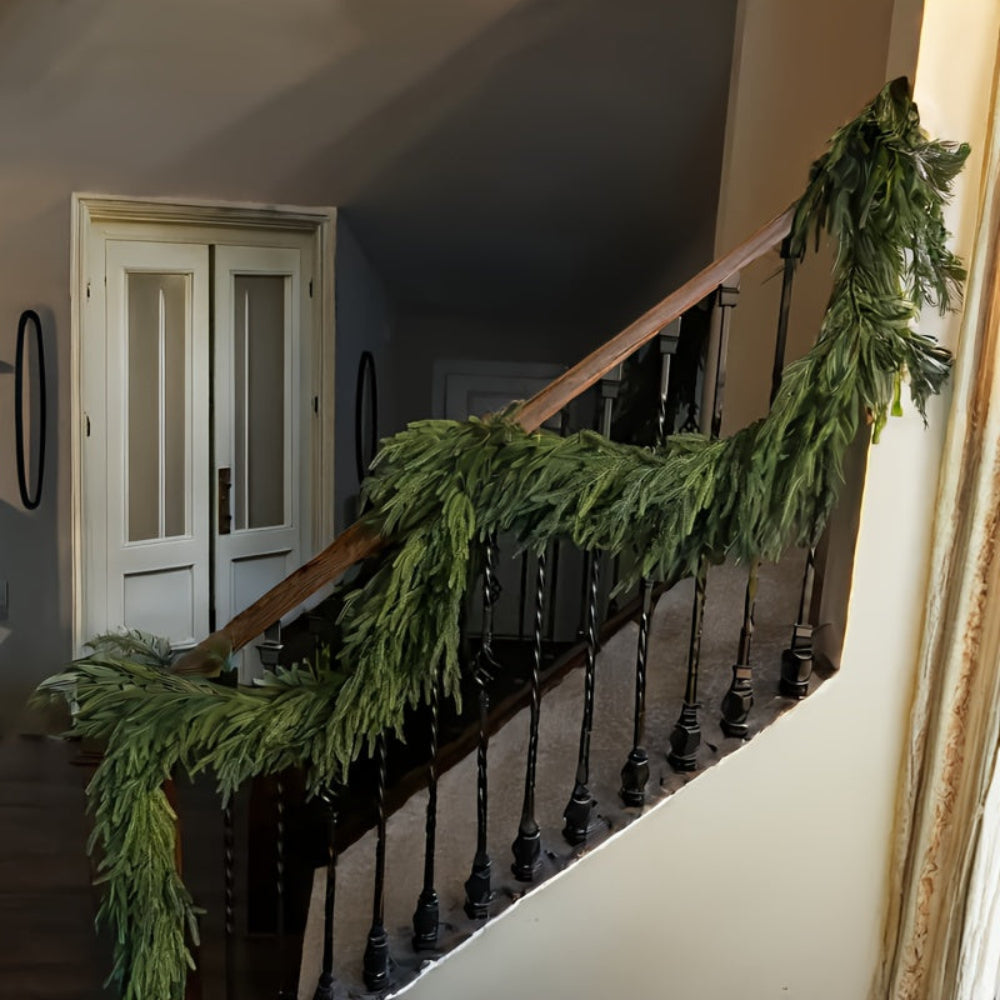 Artificial Pine Tree Wreaths Green Christmas Table Decorations