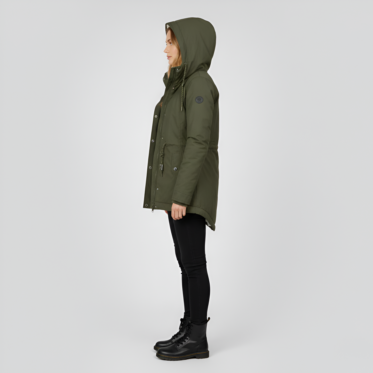 Valerios Fashion giacca invernale donna con cappuccio foderata in pile termo-caldo